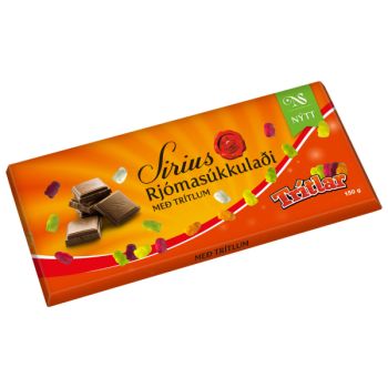 Sirius Rjomasukkuladi Schokolade mit Tritlum, Vollmilchschokolade mit Fruchtgummi150g